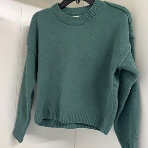 Hollister Green Crew Neck Sweater